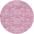 thumbnail image 2 of Addison Rugs Dream Shag Premium Machine Washable Transitional Shells Pink Round Rug, 8' x 8', 2 of 8