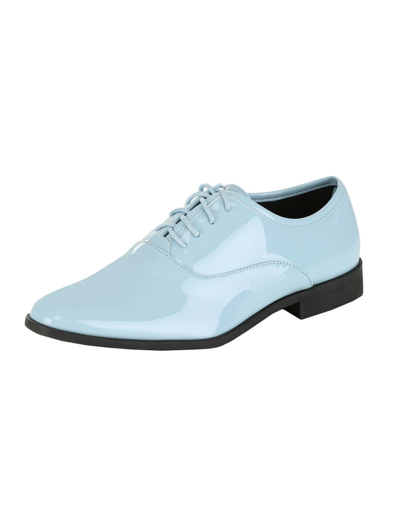 Men's Shiny Powder Blue Tuxedo Shoes - Walmart.com