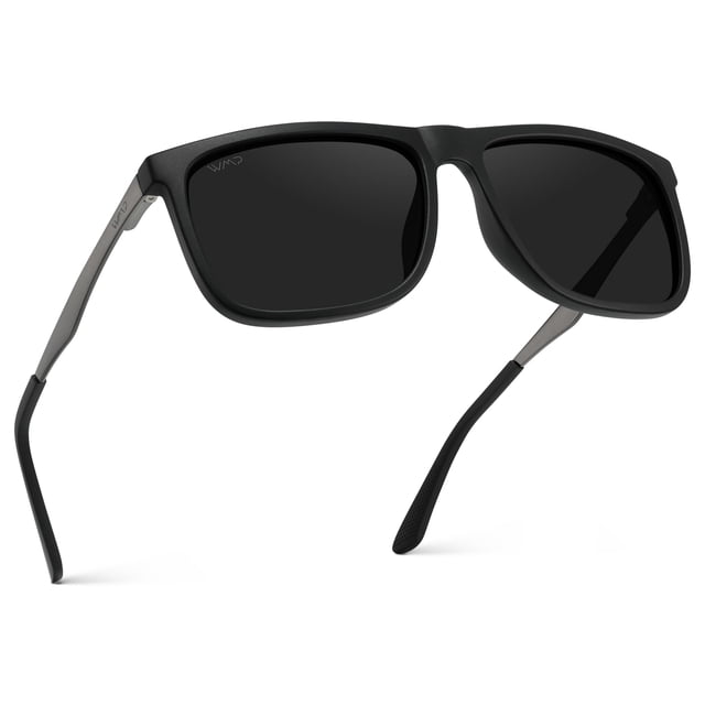 Anteojos de sol WearMe Pro polarizados con frente plano y forma cuadrada estrecha para hombre