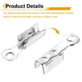thumbnail image 4 of 600 Pcs Fold Over Cord Ends, 8.1x1.2mm Ribbon Crimp Ends Cap, Clasp Tips for Leather Craft Making Diy (White K), 4 of 6