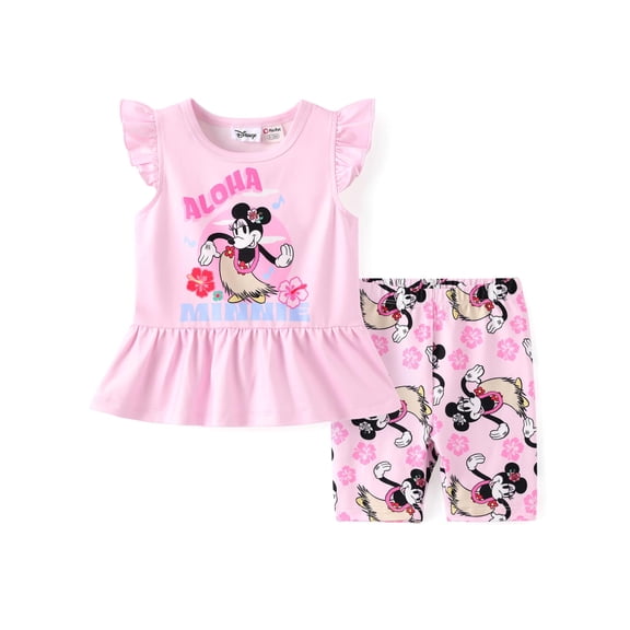 Set de ropa Disney Minnie Mouse Pink Aloha para niña de 12 a 18 meses