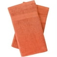 thumbnail image 4 of Beauty Threadz Luxury Solid Print Cotton Hand Towels, Coral Orange (6 Pack), 4 of 7