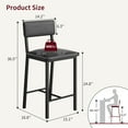 thumbnail image 4 of Studyset Counter Height Bar Stools Set of 2,Counter Stools with Back and Thickened Metal Legs,Upholstered PU Leather Counter Height Barstools with Footrest,Comfortable Modern Chairs for Kitchen, 4 of 8