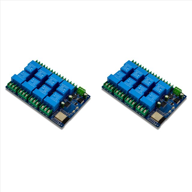 2X Módulo de Relé de 8 Canales 30A DC7-28/5V Módulo de Relé Bluetooth WIFI Placa de Desarrollo ESP32-WROOM