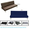 thumbnail image 6 of Eurhowing Stretch Futon Slipcover, Polyester Spandex Armless Sofa Bed Cover with Elastic Hem, 3-Seater Couch Sofa Protector, Navy Blue, 6 of 7