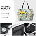thumbnail image 5 of Yiaed Watercolor Palm Tree Print Large Capacity Beach Travel Bag - Waterproof Zipper Vacation Tote for Sandproof Storage, and Camping, 5 of 5