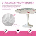 thumbnail image 2 of Fitted Round Tablecloth Patriotic 4th of July Elastic Stretch Table Cover,Waterproof Oil Proof Table Cloth for Dinner,Outdoor,Picnic, 55"- 60" DIA Red Blue Stars Eucalyptus Leaves Beige, 2 of 9