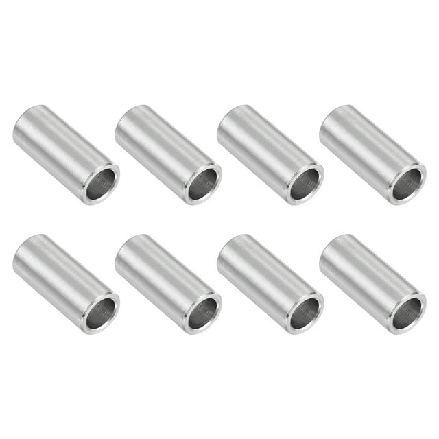 8 Pcs Entretoises en Acier Inoxydable 304 3/8 Pouces OD x 1/4 Pouces ID x 7/8 Pouces Longueur(10x7x22mm) Vis Support de Bague Finition Simple Non Filetée Entretoises Rondes en Métal pour Vis M3 Boulons et Tringles, Argent
