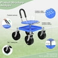 thumbnail image 6 of Gardening Rolling Seat Height Adjustable Rolling Garden Cart 360 Degree Swivel Gardening Stool Portable Folding Garden Workbench for Gardeners and Seniors, 6 of 12