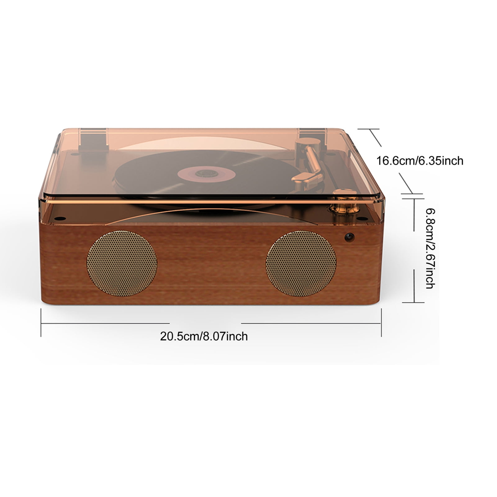 Retro CD Player Multi Functional Music Player Rechargeable Home Speakers With Remote Control Volume Knob U Disk Playback With Headphone Jack