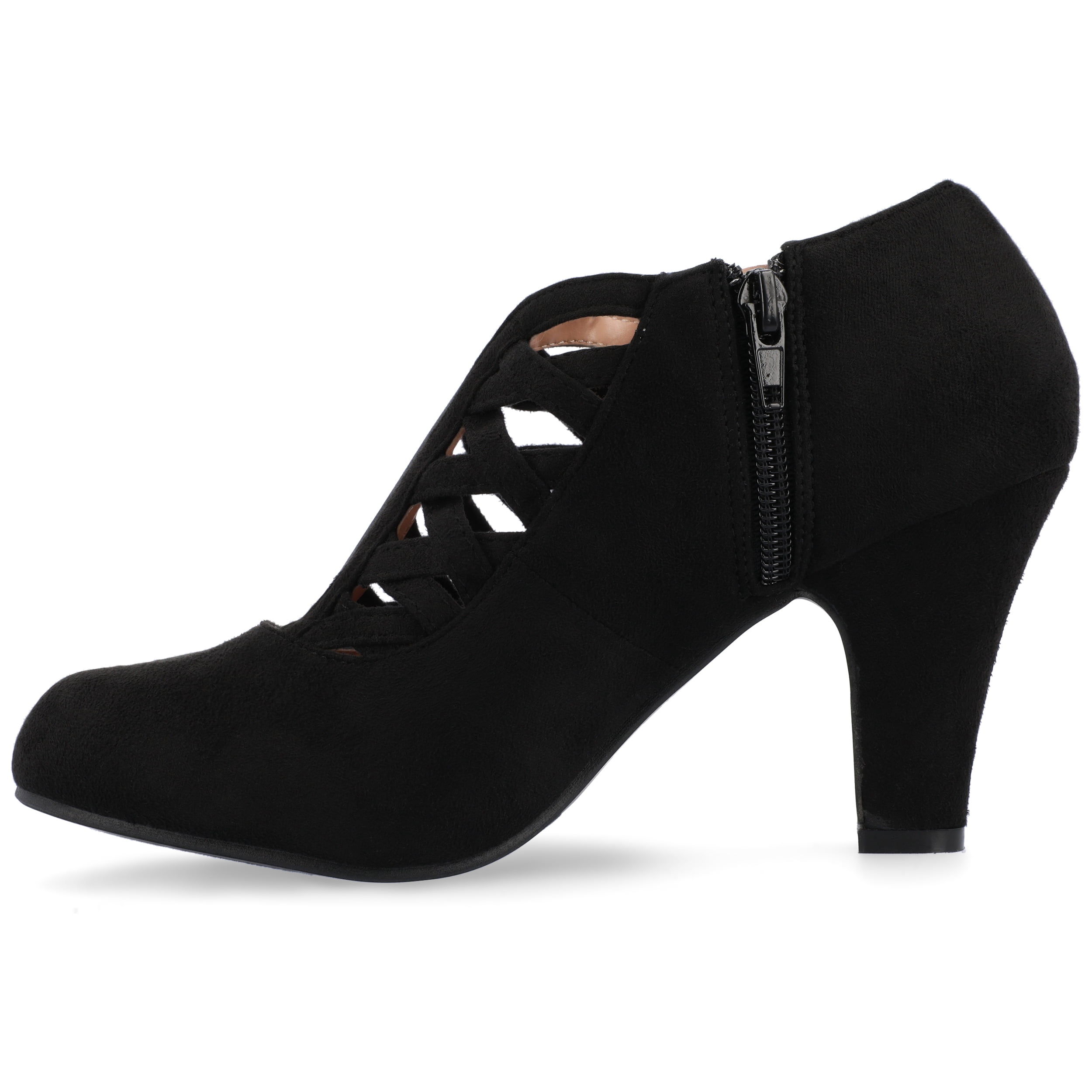 Journee Womens Piper Inside Zip Block Heel Booties, Widths Available