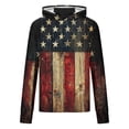 thumbnail image 5 of GUZOM Mens UPF 50+ Sun Protection Hoodie Yellow Lightweight Quick Dry American Flag Long Sleeve Shirt,Size 4XL, 5 of 6