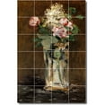 thumbnail image 1 of Ceramic Tile Mural-Edouard Manet Flowers Custom Tile Mural 21. 32" w x 48" h using (24) 8 x 8 ceramic tiles, 1 of 3