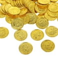 thumbnail image 3 of 100 monedas de oro piratas, monedas de oro de plástico, accesorios para juegos, divertidos juguetes para niños (dorado), 3 of 8