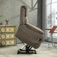 thumbnail image 4 of Power Lift Recliner Chairs for Elderly - Infinite Position Lay Flat Recliner with Heat & Massage Side Storage Cup Holder - USB Type C Charging - Dual Motor Lift Chair 400 lbs, 4 of 10
