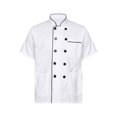 thumbnail image 5 of Doomiva Unisex Chef Coat Pressional Hotel Kitchen Chef Jacket Men Women Restaurant Canteen Working Uniform White&Black 3XL, 5 of 7