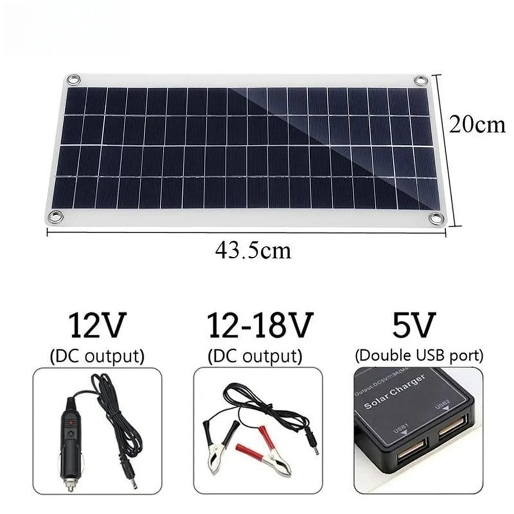 1000w-12v Solar panel kit for phone rv car for caravan home camping outdoor battery