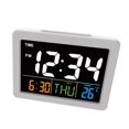 thumbnail image 1 of HLONK Digital Alarm Clock  LCD Large Screen Desktop Clock Time Date Temperature Display Decorative Wake-up Light Clock for Bedroom Office, 1 of 6