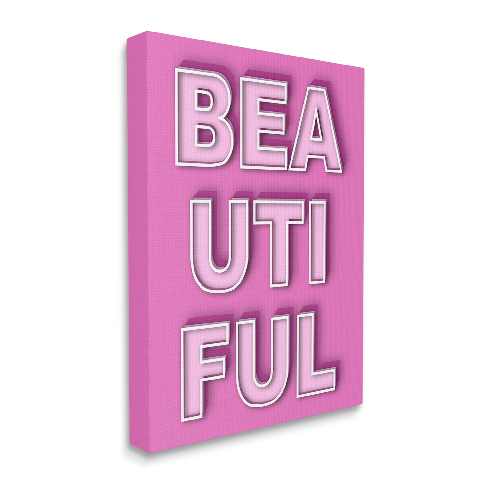 Stupell Industries Bold Motivational Beautiful Text Inspirational Painting Gallery Wrapped Canvas Art Print Wall Art, 24 x 30