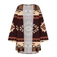 thumbnail image 4 of Leesechin Women's Tribal Aztec Print Sweater Open Front Knitted Jacquard Cardigan Sweater, 4 of 5