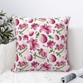 thumbnail image 4 of Yiaed Lilies Flowers Print Pillow Covers Super Soft Decorative Square Throw Pillow Covers Case Cushion Covers for Sofa Couch Bedroom Car Decor（No pillow core）-26"x26", 4 of 7