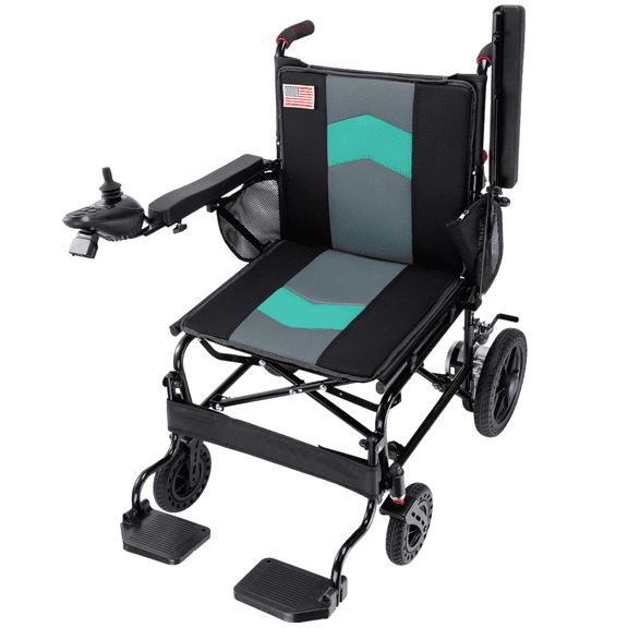 Nguyen Quach Ultra-Wide Seat Electric Wheelchair - Foldable Mobility Wheelchair Suitable for Adults & Seniors, Compact Wheelchair with 15-mile range & Quick-Remove Battery, Air Approved, Orange