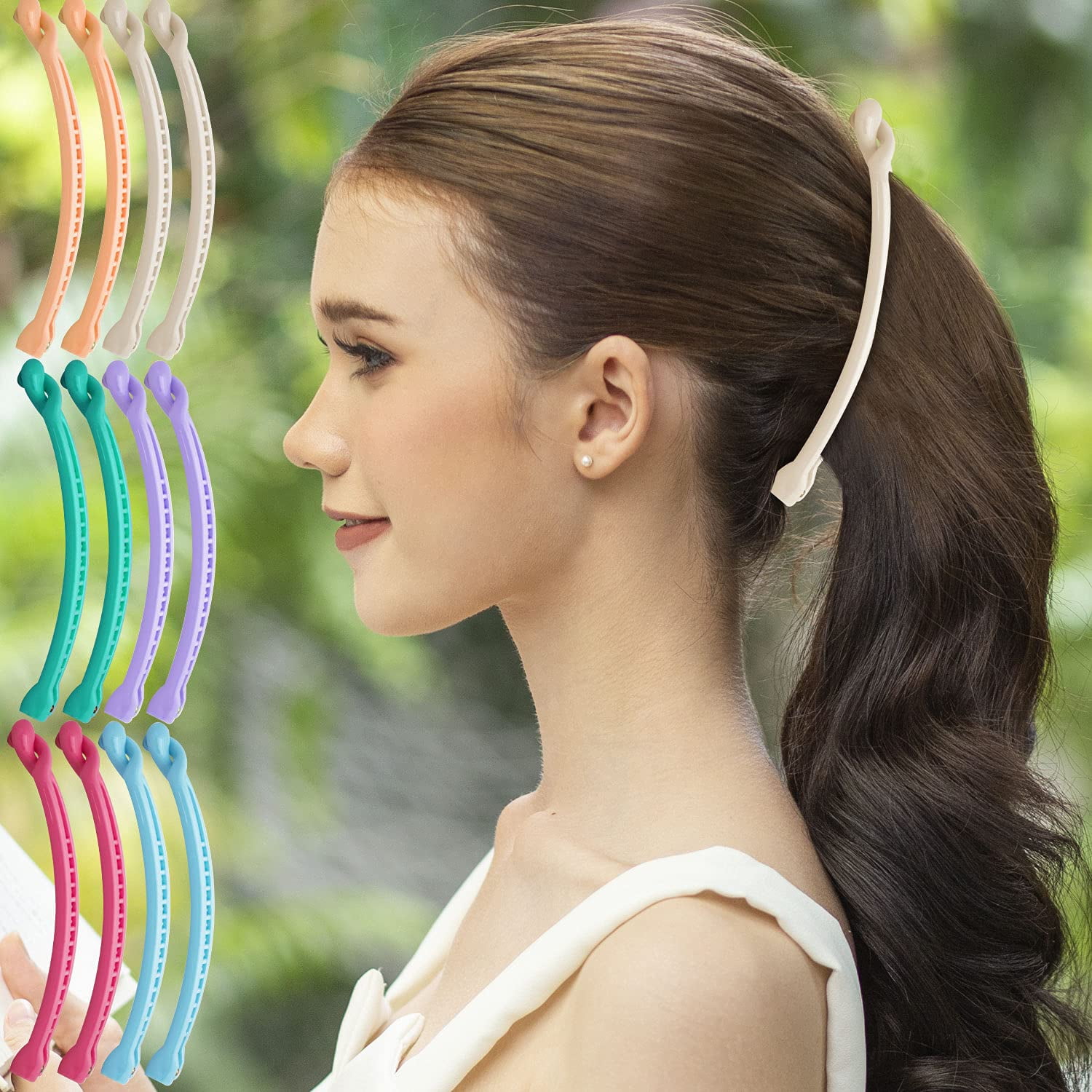 RC ROCHE ORNAMENT 12 Pcs Womens French Clutcher Thin Curve Banana Hair Clip Ponytail Maker Barrette Inner Teeth Secure Lock Strong Grip Cute Beauty Fashion Accessory, Large Pastel Multicolor RC ROCHE ORNAMENT 12 Pcs Womens French Clutcher Thin Curve Banana Hair Clip Ponytail Maker Barrette Inner Teeth Secure Lock Strong Grip Cute Beauty Fashion Accessory, Large Pastel Multicolor