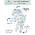 thumbnail image 4 of Honest Baby Clothing Organic Cotton Boy/Girl 2-Piece Long Sleeve Pajama Set, 12m to 24m, 4 of 7