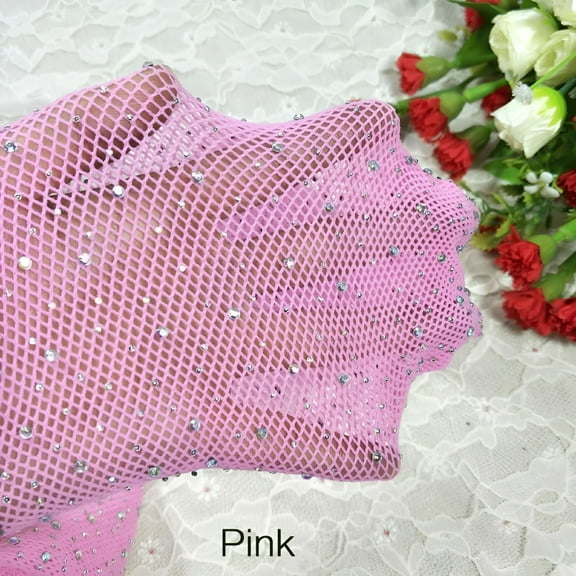 VANIDO Women Girl Acrylic Thin Glitter Small Mesh Fishnet Tights Stockings Shiny Pantyhose