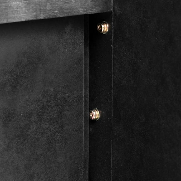 Retro Console Table With Open Style & Two Drawers For Various Rooms (antique Black Functional Storage