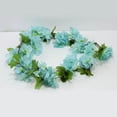 thumbnail image 4 of Guirnalda de flores artificiales de 18 cabezas, simulación de flores, ratán, banquete de boda, colgante, ratán falso, azul Monstrate HA7513-05B, 4 of 6