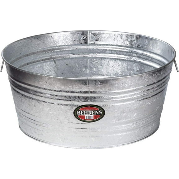 Behrens Round Galvanized Beverage Tub, Heavy Duty