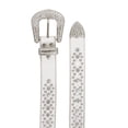 thumbnail image 3 of Women's Western Cowgirl Alligator Rhinestone Studded Leather Belt, 3 of 4