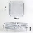 thumbnail image 1 of Estante para freidora de aire de 3 capas Soporte para hornear apilable Soporte para deshidratación (cuadrado) Ehuebsd Libre de BPA, 1 of 9