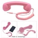 thumbnail image 4 of Auricular de teléfono vintage de 3,5 mm, a prueba de radiación, mini receptor de llamadas de moda. Rosa, 4 of 9
