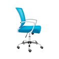 thumbnail image 2 of Modern Home Zuna Ergonomic Mesh Mid Back Office Chair, White & Aqua, 2 of 11