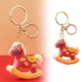 thumbnail image 2 of Getwin Desktop Dress Up,New Year'S Horse Ornaments,2026 Year Of Keychain Flocking Rocking Horse Pendant 5.1×5.9×1.5Cm Cute Plush New Year Decor Key Ring for Bags/Keys Festive for Men & Women, 2 of 6