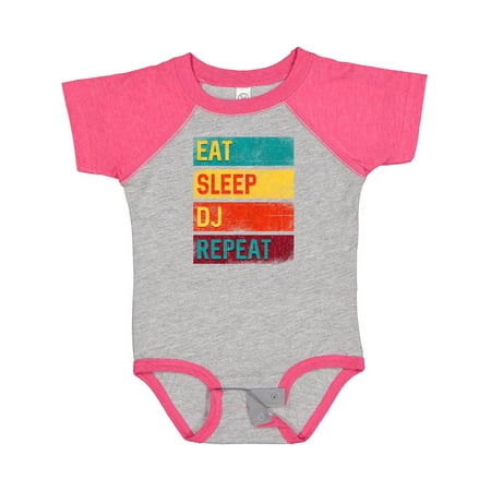 

Inktastic DJ Eat Sleep DJ Repeat Music Gift Baby Boy or Baby Girl Bodysuit