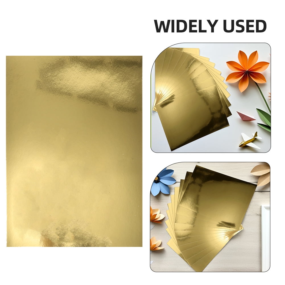 RENACLIPY 50 Sheets Metallic Handmade Craft Paper for Decorations, Scrapbooking, Card Making and Art Projects
