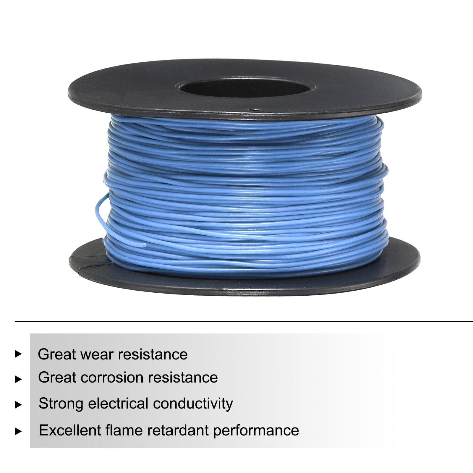 Silicone Wire 30 AWG Blue Spool 75m Electrical Tinned Copper Wire for Car Model Manipulator