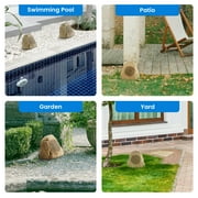 Theater Solutions 2R4S Outdoor Sandstone Rock 2 Speaker Set for Yard Patio Pool Spa
