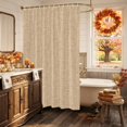 thumbnail image 5 of Khaki Shower Curtain, Waterproof Shower Curtains for Bathroom, Rustic Farmhouse Solid Color Washable Fabric Bathtub Curtain Set Bath Decor with 12 Hooks Extra Long 72"x96", 5 of 8
