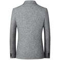 thumbnail image 4 of Chaqueta de traje para hombre, informal, de primavera, fina, para hombre de mediana edad, chaqueta vaquera sencilla, práctica chaqueta vaquera para papá, que no necesita planchado, 4 of 5