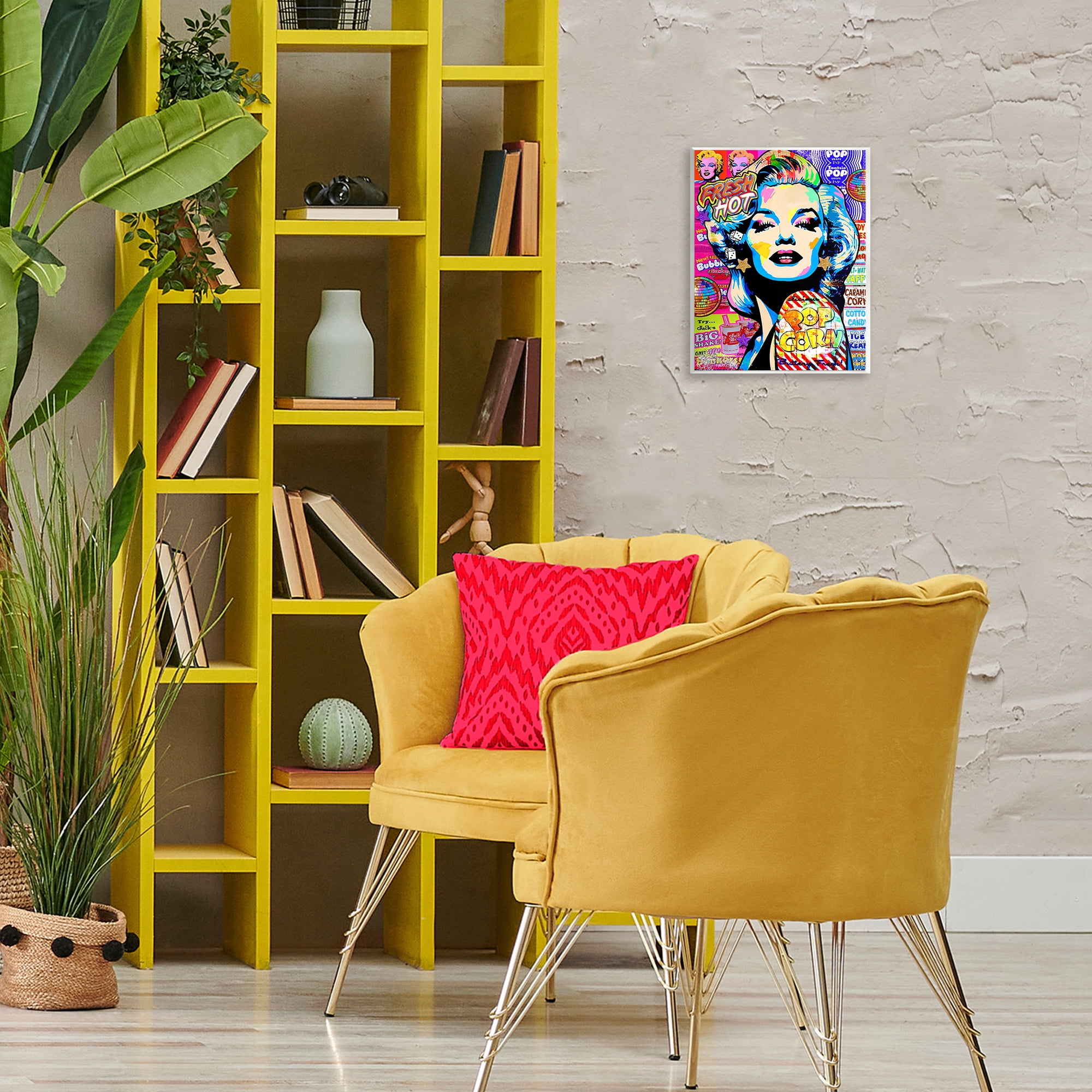Stupell Industries Groovy Pop Style Marilyn Abstract Painting Unframed Art Print Wall Art, 11 x 14