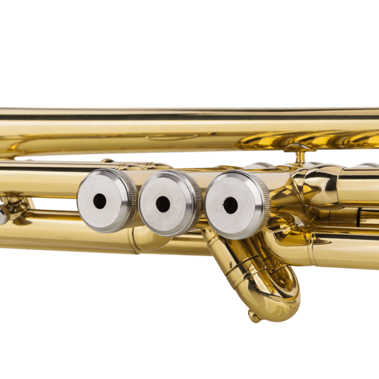 Hassch Brass B Flat Trumpet with Mouthpiece, Gloves and Portable Case, Trumpet for Beginners, Golden