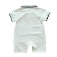 thumbnail image 4 of Toddler Kid Jumpsuit Pants Clothes Toddler Baby Boys Girls Short Sleeve Turn-Down Collar Pocket Romper Jumpsuits Summer Jumpsuit For Girls Boys, 4 of 9
