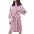 thumbnail image 1 of Bata Corta Pajima Para Mujer Turca De Algodón Ligero Waffle Kimono XL Rosa, 1 of 7