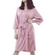 Femme 100% Polyester Léger Doux Chaud Kimono Short Robe XL Rose – image 1 sur 7