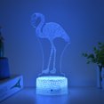 thumbnail image 1 of Luz nocturna LED 3D con diseño de flamencos que cambia de color para niños, 1 of 1