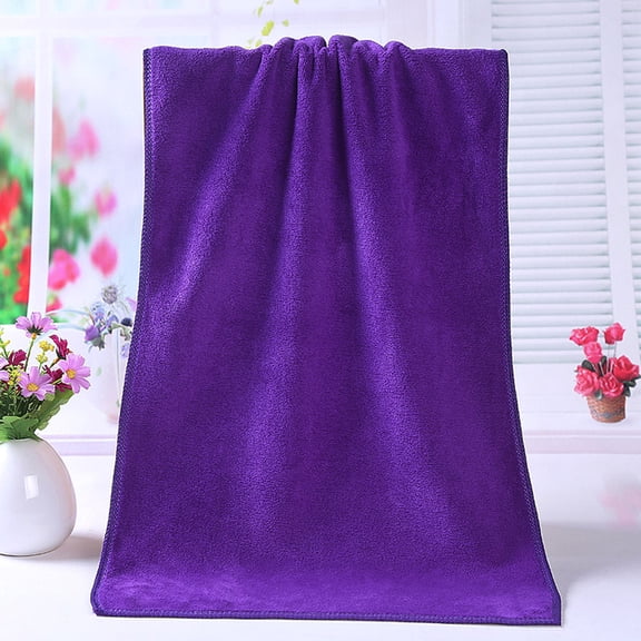 Cozival Quick Dry Bath Towel, Superfine Fiber Quick-Dry Bath Towel - Ultra Soft & Highly Absorbent, 75X35Cm / 170G, Comfortable for Shower, Gym, and Travel Use, Superfine Fiber Towel, Purple